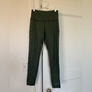 Green Aerie leggings with pockets